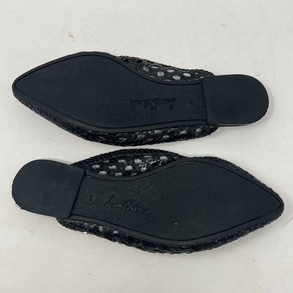 Sam Edelman Clara Black Woven Leather Mules, Size 6.5 Minimalist Resortwear - Picture 7 of 9
